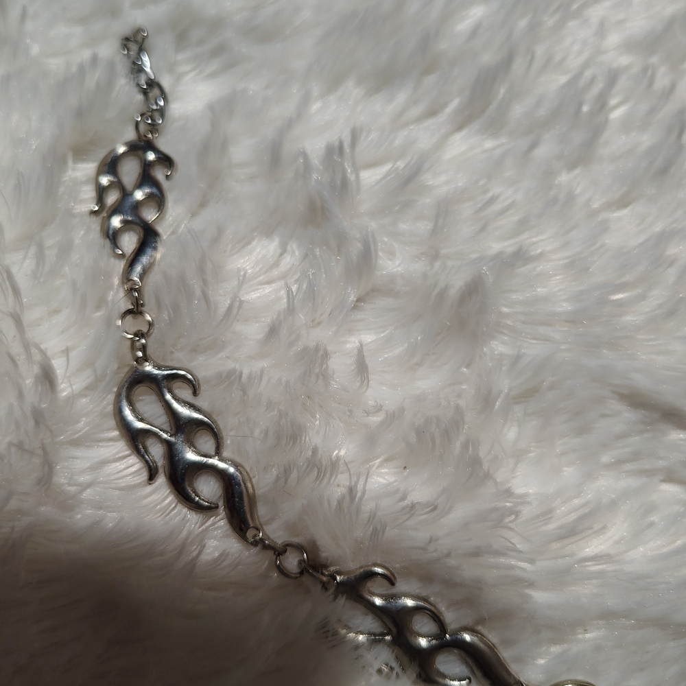 Vintage SilverTone Flame Chain Belt/ See Pics Information - Picture 15 of 16
